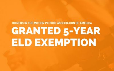 5-Year ELD Mandate Exemption Granted to Drivers in the Motion Picture Association of America