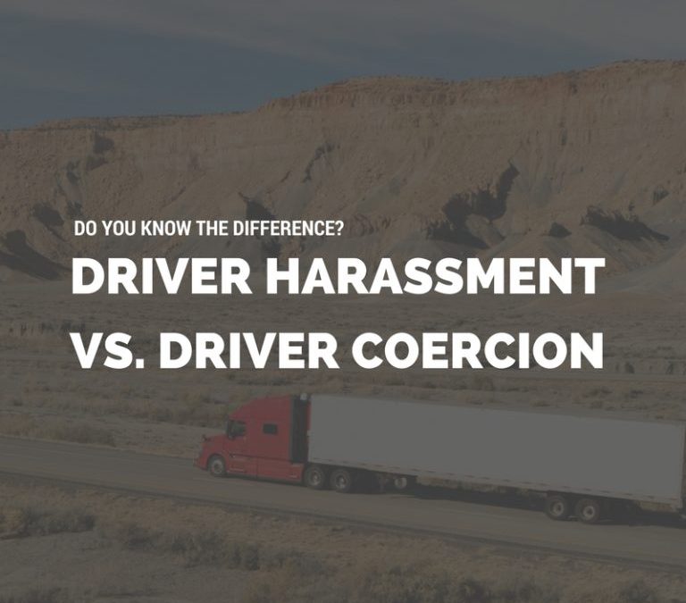 Driver Harassment vs. Driver Coercion: Do You Know the Difference?