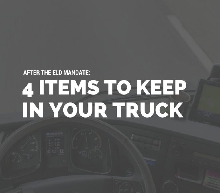 4 Items to Keep in Your Truck After the ELD Mandate