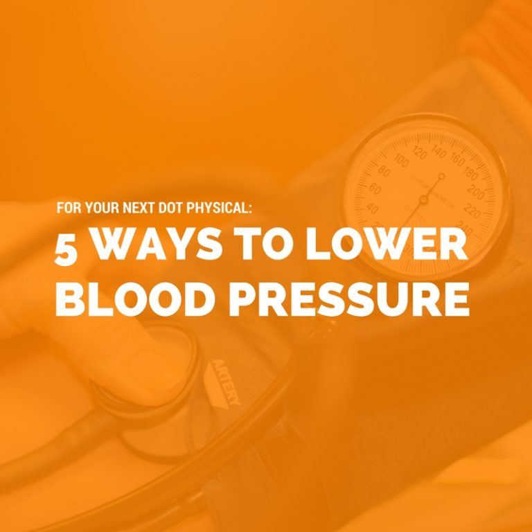 how to lower blood pressure fast to pass dot physical)