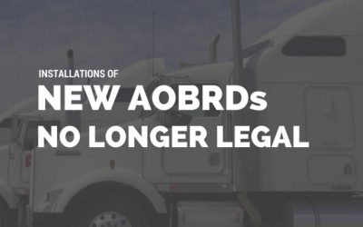 AOBRDs Can No Longer be Legally Installed