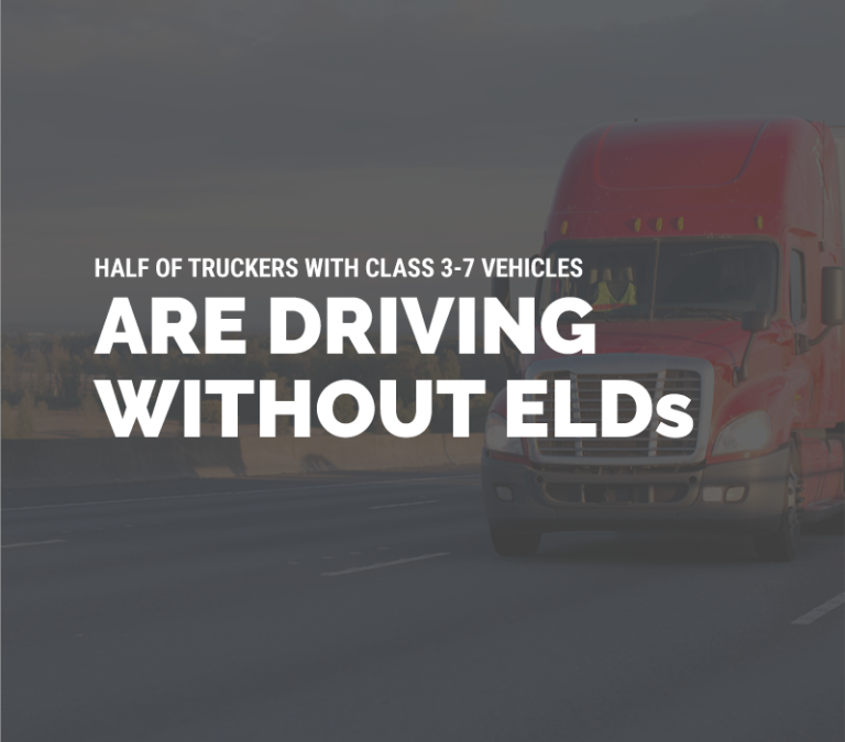 Half of Truckers Driving Class 3-7 Vehicles Are Driving Without ELDs