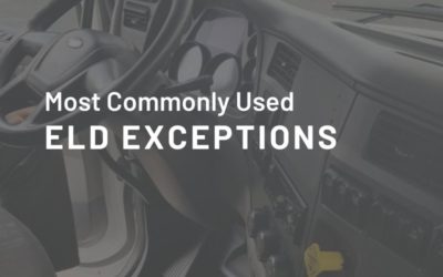 Most Commonly Used ELD Exceptions