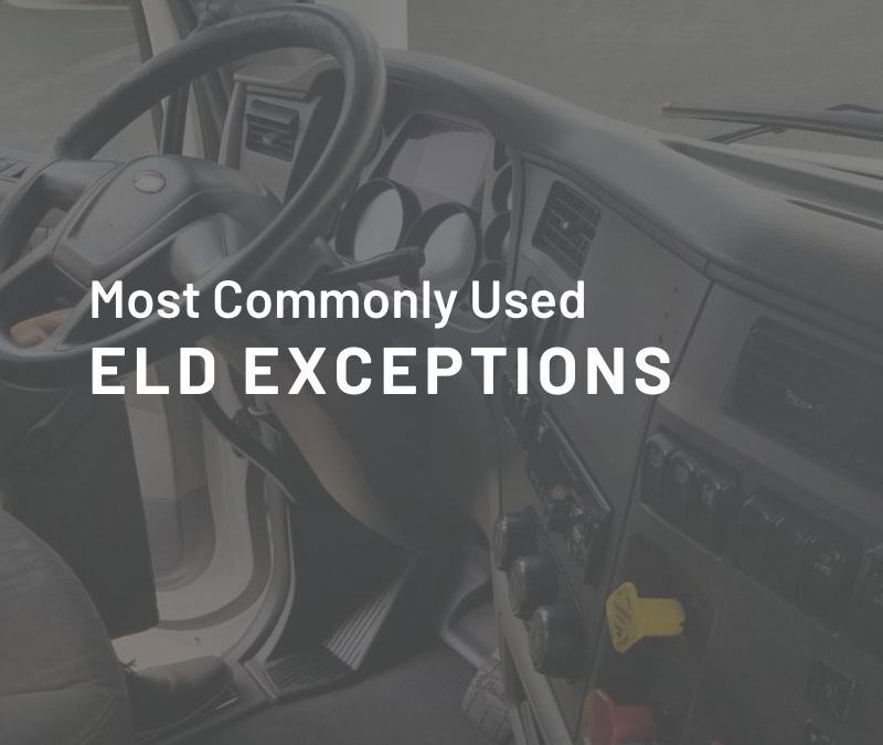 Most Commonly Used ELD Exceptions
