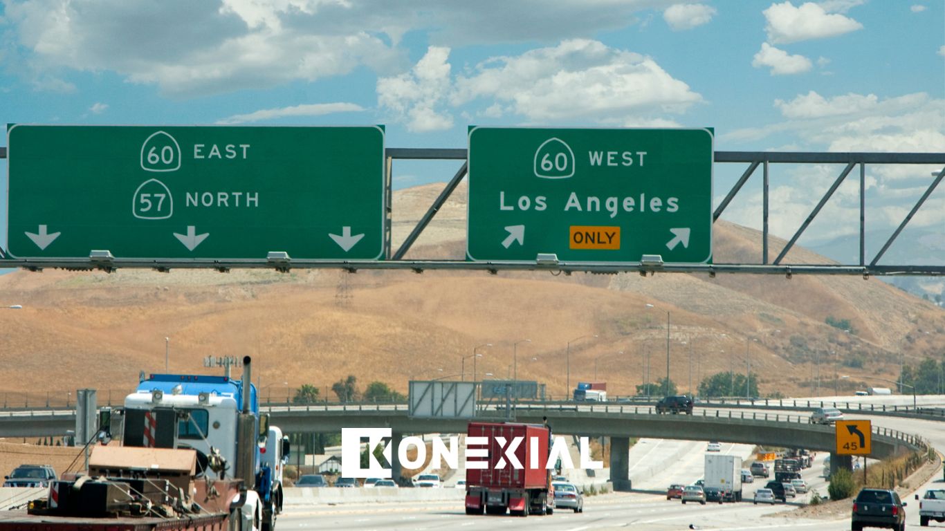 Los Angeles, California freeway sign