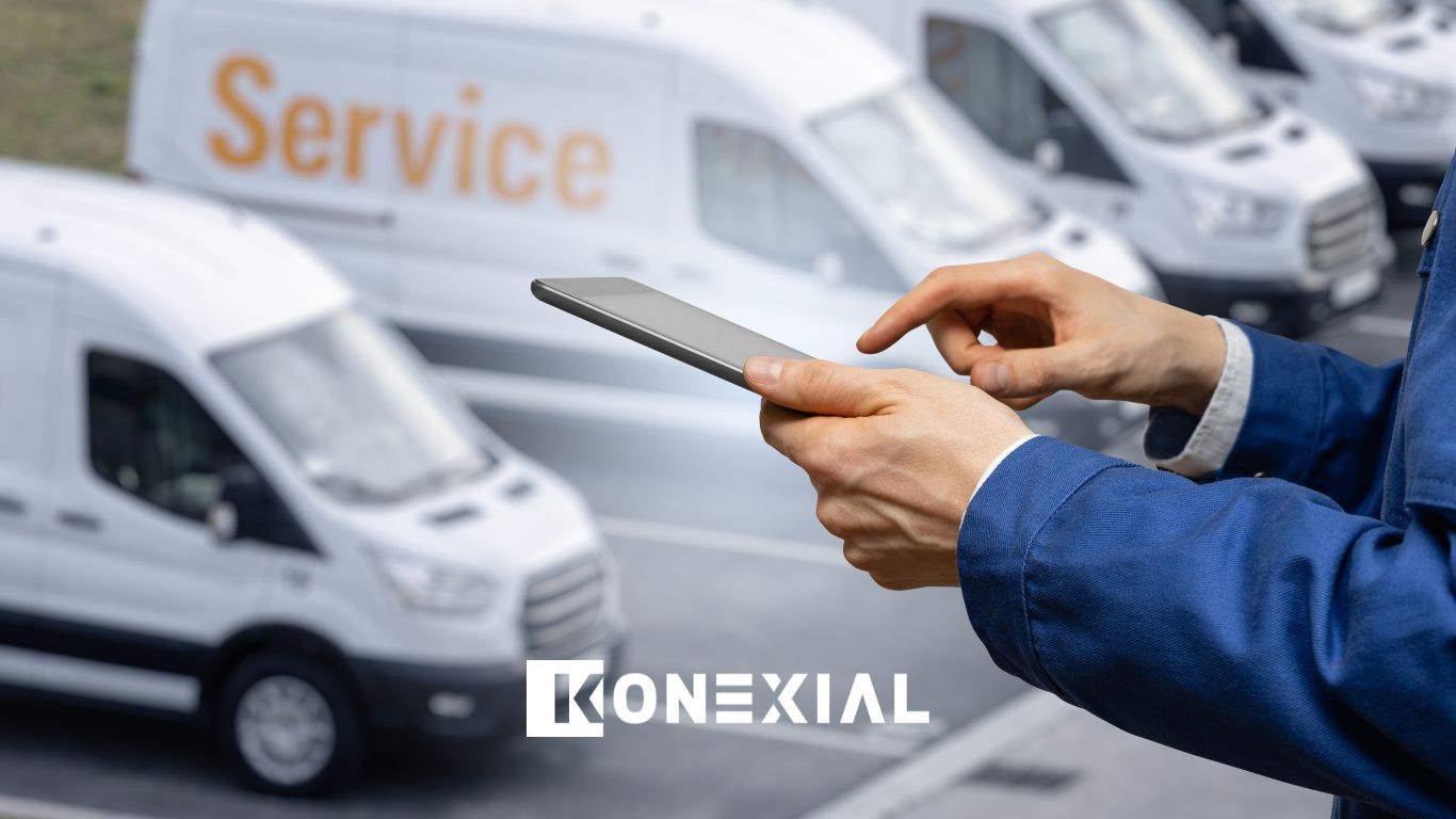 fleet manager with tablet