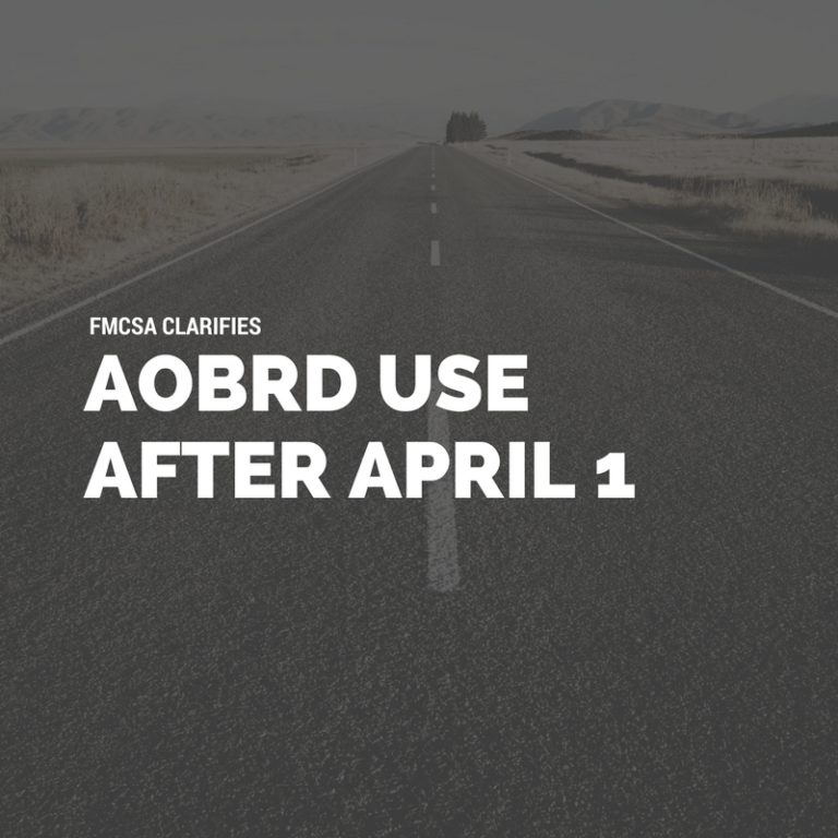 AOBRD use after ELD mandate