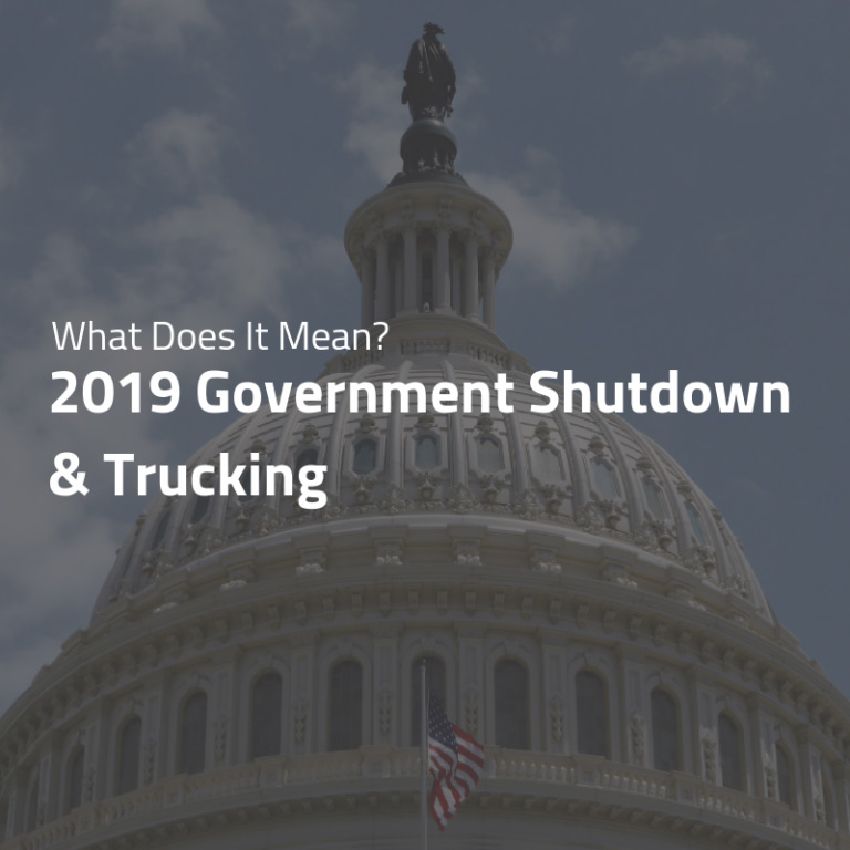 Government shutdown and trucking